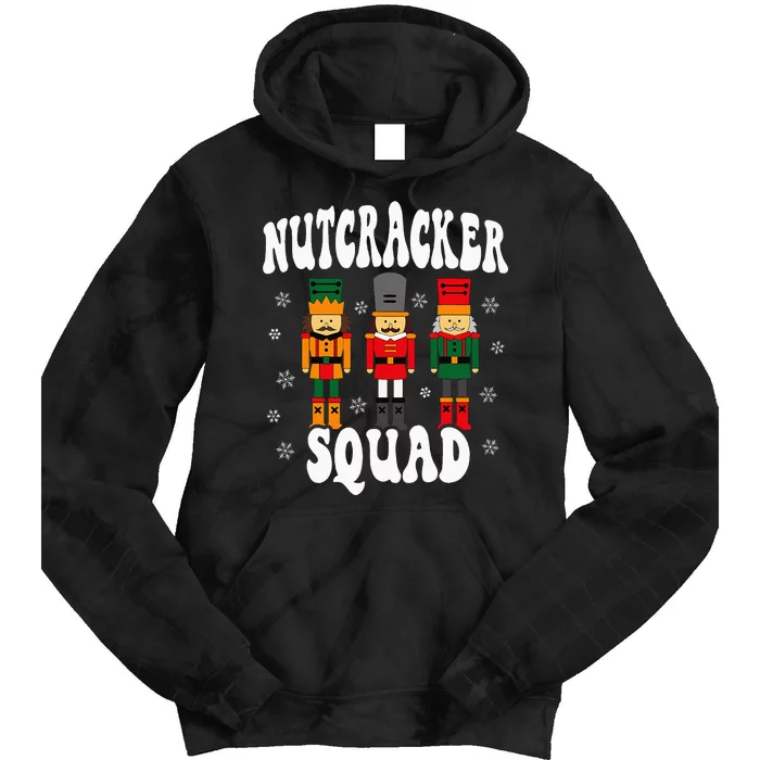 Funny Christmas Nutcracker Squad Tie Dye Hoodie