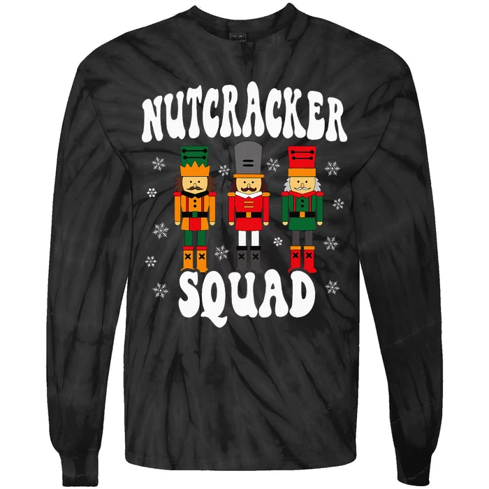 Funny Christmas Nutcracker Squad Tie-Dye Long Sleeve Shirt