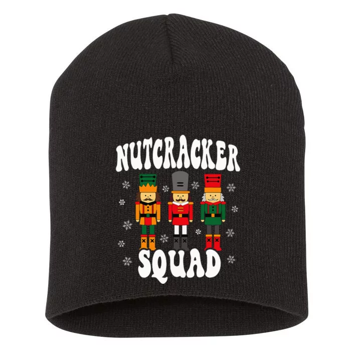 Funny Christmas Nutcracker Squad Short Acrylic Beanie