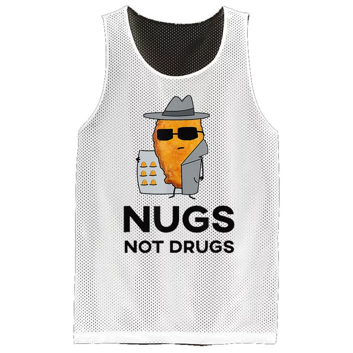 Funny Chicken Nuggets Nugs Not Drugs Mesh Reversible Basketball Jersey Tank