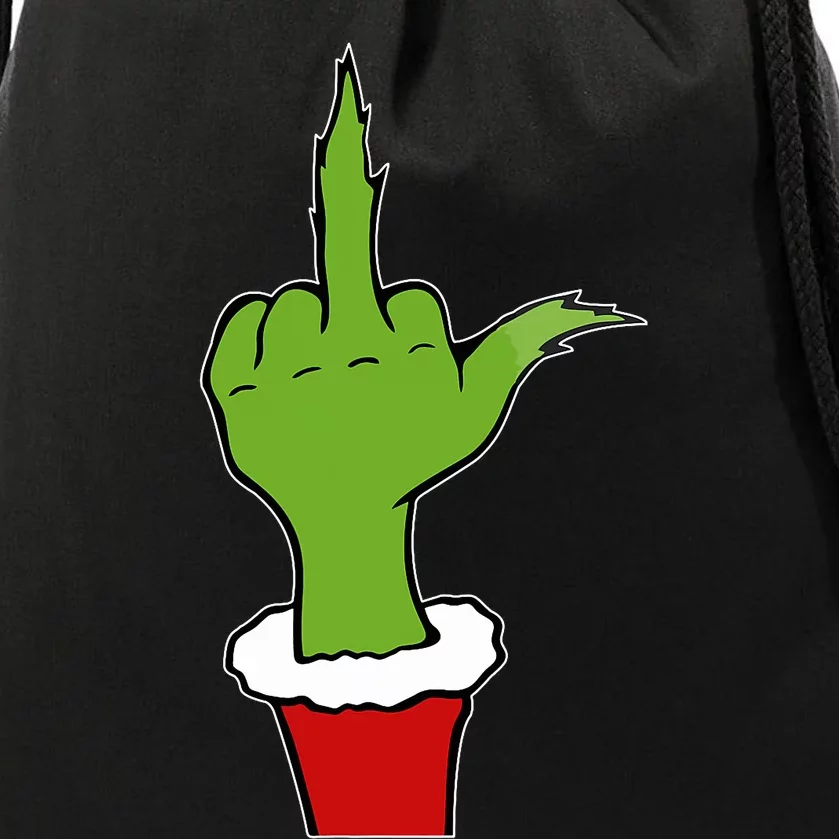 Funny Christmas Naughty Elf Adult Humor Anti Christmas Drawstring Bag