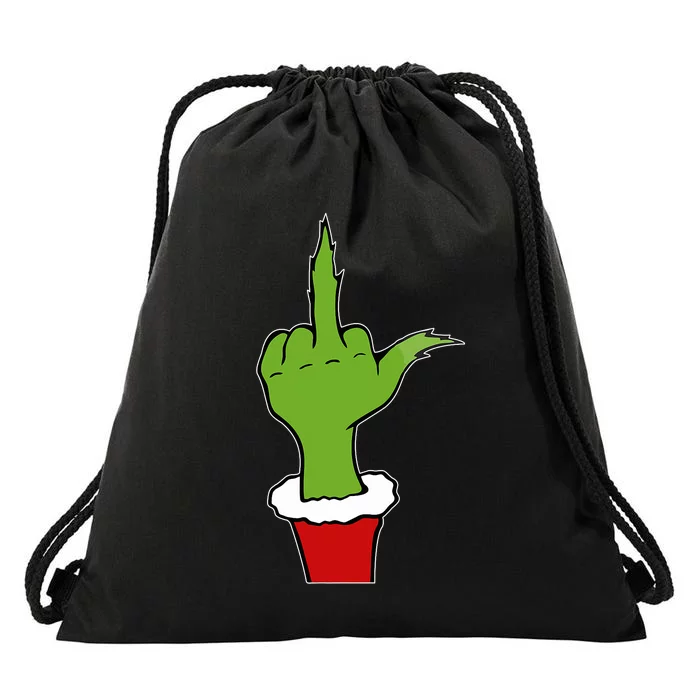 Funny Christmas Naughty Elf Adult Humor Anti Christmas Drawstring Bag