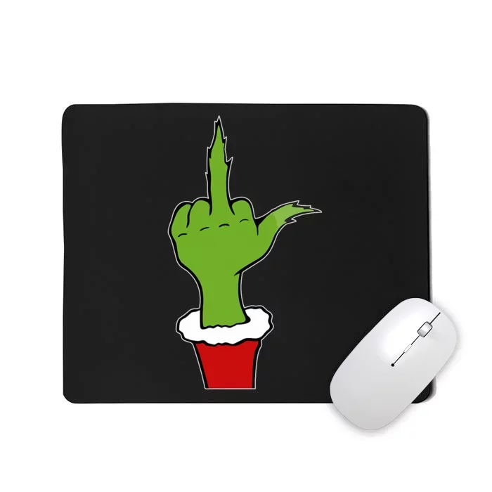 Funny Christmas Naughty Elf Adult Humor Anti Christmas Mousepad