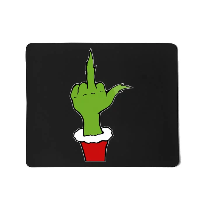 Funny Christmas Naughty Elf Adult Humor Anti Christmas Mousepad