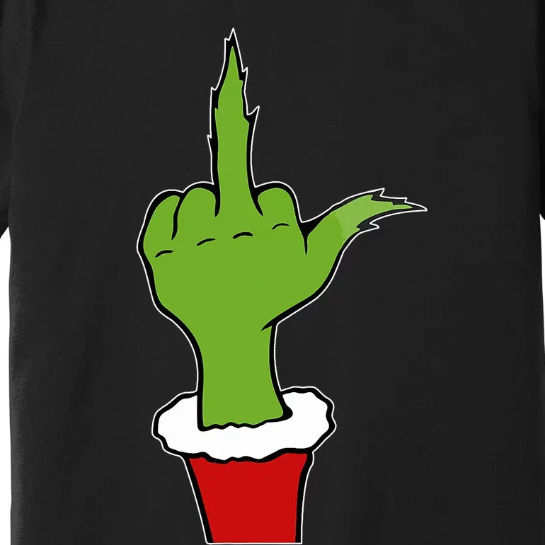 Funny Christmas Naughty Elf Adult Humor Anti Christmas Premium T-Shirt