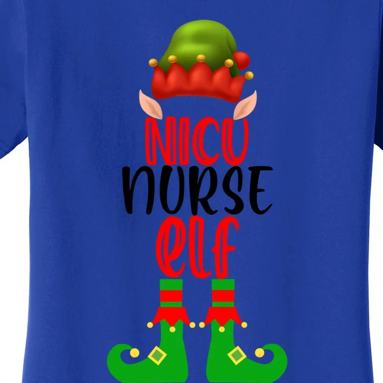 Funny Christmas Nurse Elf Outfit Funny Gift Women's T-Shirt