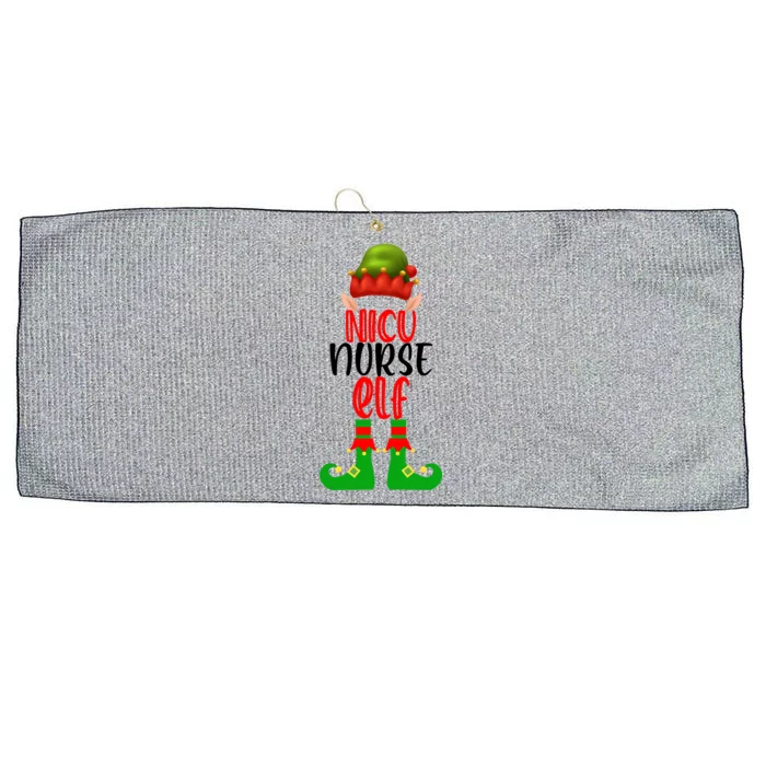 Funny Christmas Nurse Elf Outfit Funny Gift Large Microfiber Waffle Golf Towel