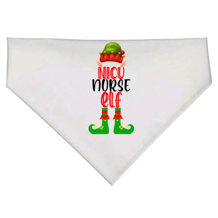 Funny Christmas Nurse Elf Outfit Funny Gift USA-Made Doggie Bandana