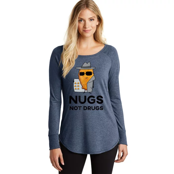 Funny Chicken Nuggets Nugs Not Drugs Women's Perfect Tri Tunic Long Sleeve Shirt