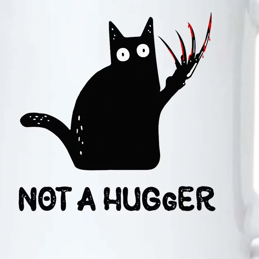 Funny Cat Not A Hugger Sarcastic Cat Saying Humor Joke Black Color Changing Mug