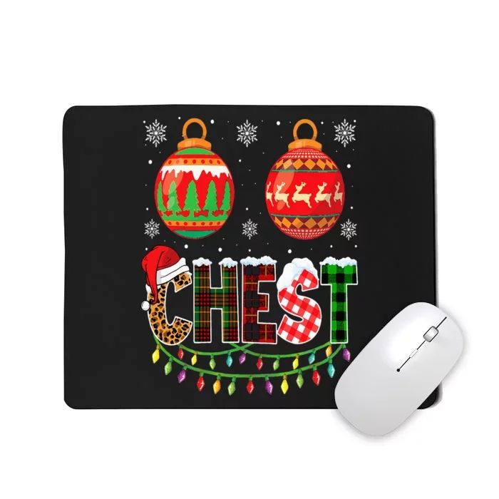 Funny Chest Nuts Couples Christmas Chestnuts Adult Matching Mousepad