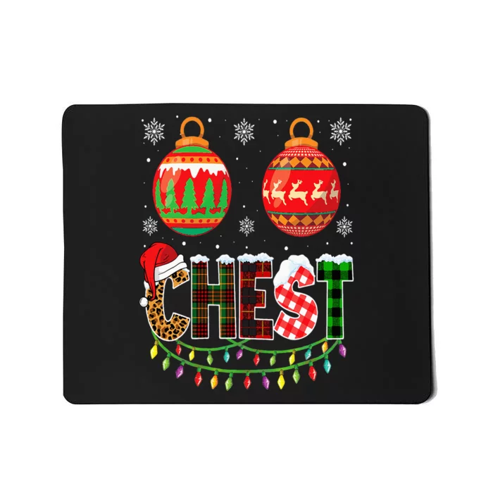 Funny Chest Nuts Couples Christmas Chestnuts Adult Matching Mousepad