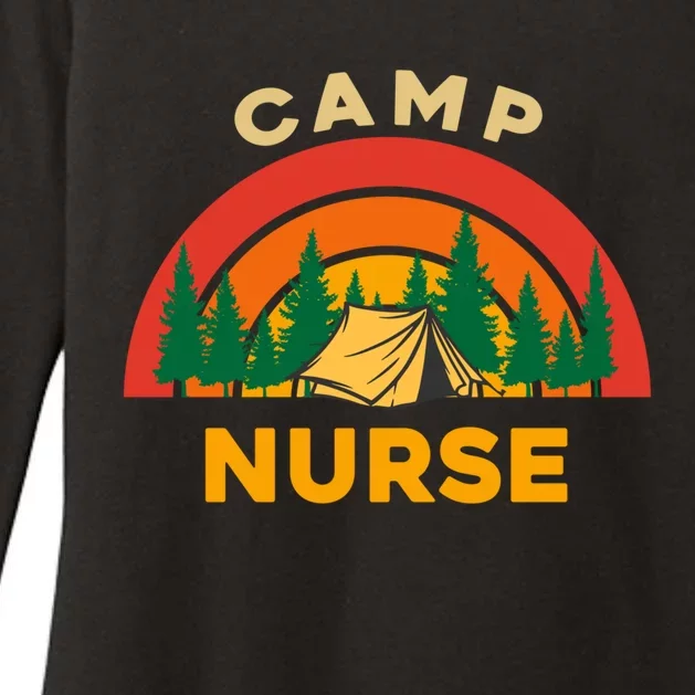 Funny Camp Nurse Matching Nurse Camping Lover Summer Camp Gift Womens CVC Long Sleeve Shirt