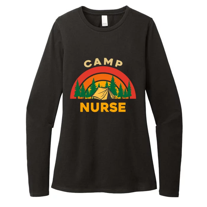 Funny Camp Nurse Matching Nurse Camping Lover Summer Camp Gift Womens CVC Long Sleeve Shirt