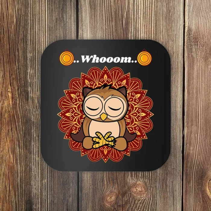 Funny Cute Owl Whom Design Coaster