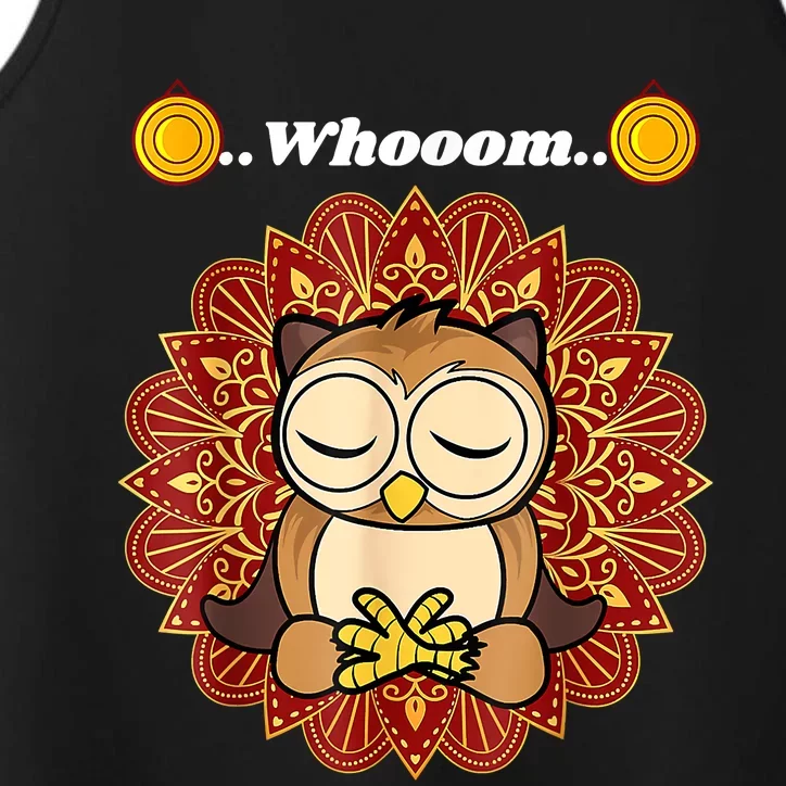 Funny Cute Owl Whom Design Performance Tank