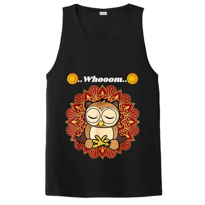 Funny Cute Owl Whom Design Performance Tank