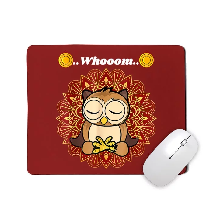 Funny Cute Owl Whom Design Mousepad