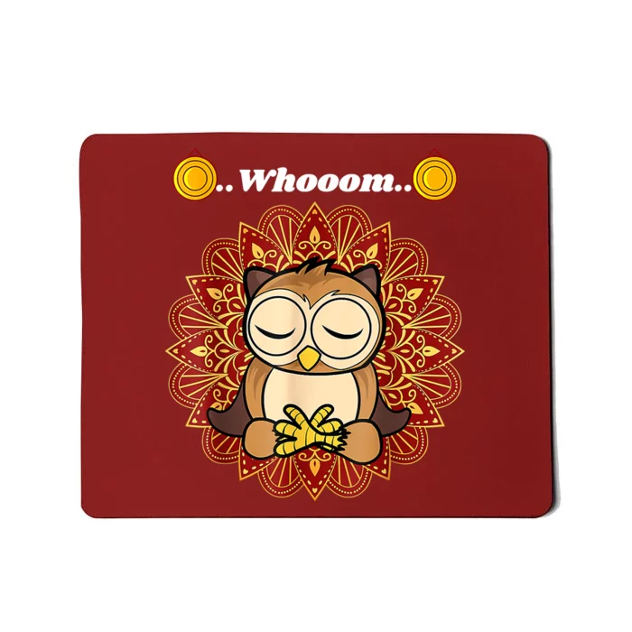 Funny Cute Owl Whom Design Mousepad