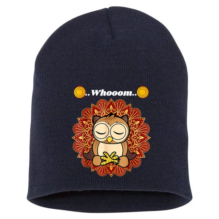 Funny Cute Owl Whom Design Short Acrylic Beanie