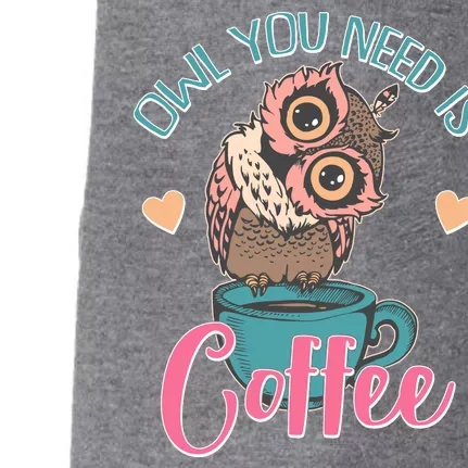 Funny Cute Owl You Need Is Coffee Doggie 3-End Fleece Hoodie