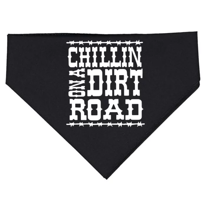 Funny Chillin On A Dirt Road Country Music USA-Made Doggie Bandana