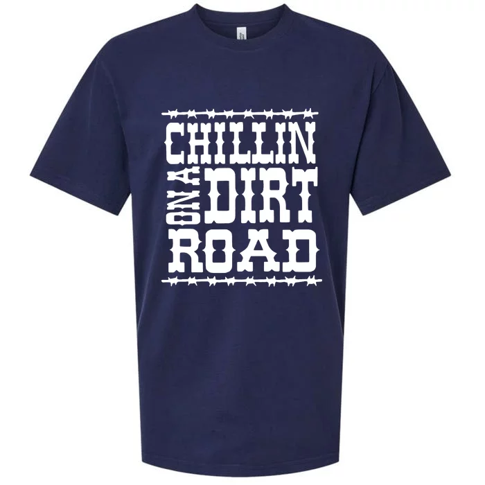 Funny Chillin On A Dirt Road Country Music Sueded Cloud Jersey T-Shirt