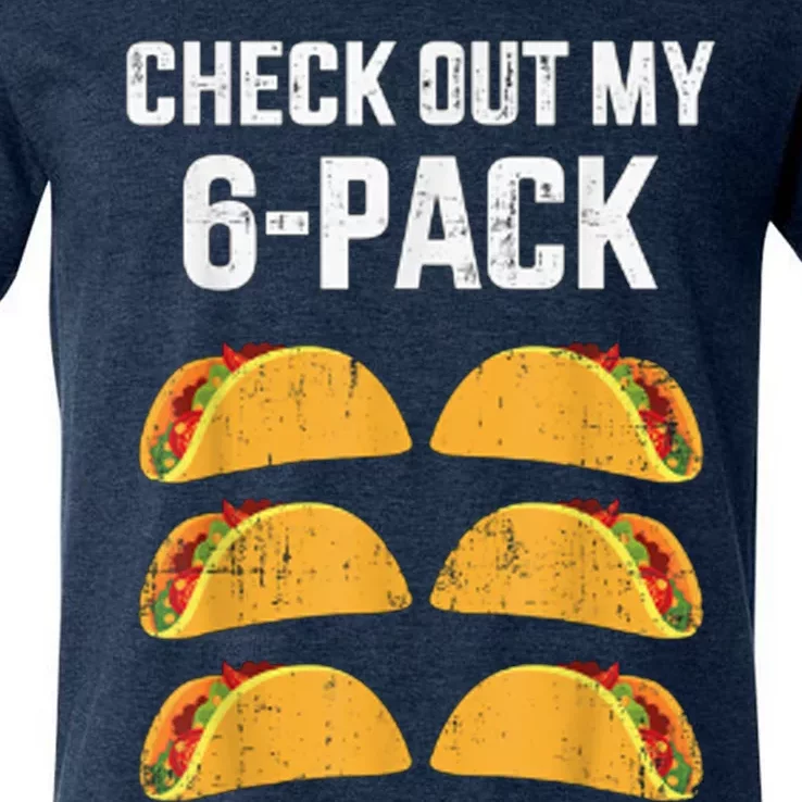 Funny Check Out My Six 6 Pack With Tacos For Cinco De Mayo V-Neck T-Shirt