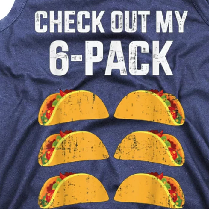 Funny Check Out My Six 6 Pack With Tacos For Cinco De Mayo Tank Top