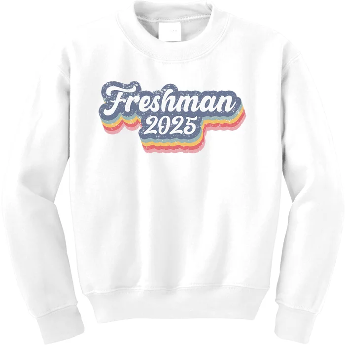 Freshman Class Of 2025 Retro Vintage 1st Day Of High School Kids Sweatshirt