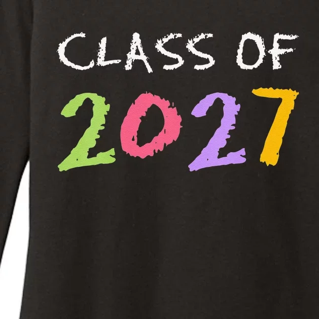 Funny Class Of 2027 First Day Of School Funny Grow With Me Gift Womens CVC Long Sleeve Shirt