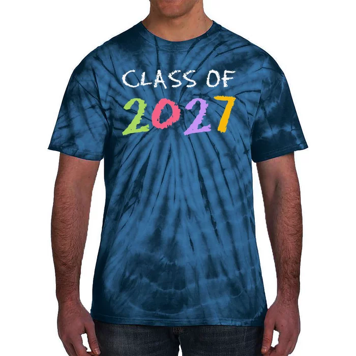 Funny Class Of 2027 First Day Of School Funny Grow With Me Gift Tie-Dye T-Shirt