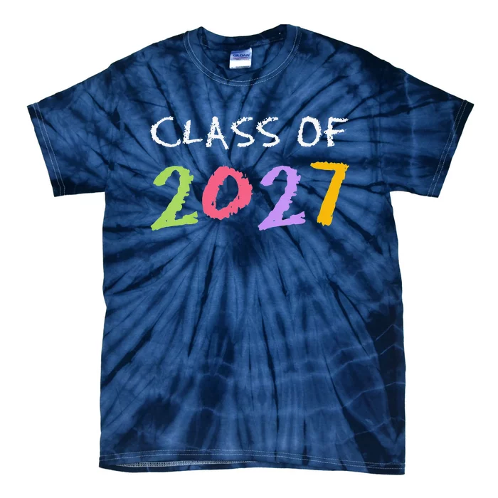 Funny Class Of 2027 First Day Of School Funny Grow With Me Gift Tie-Dye T-Shirt