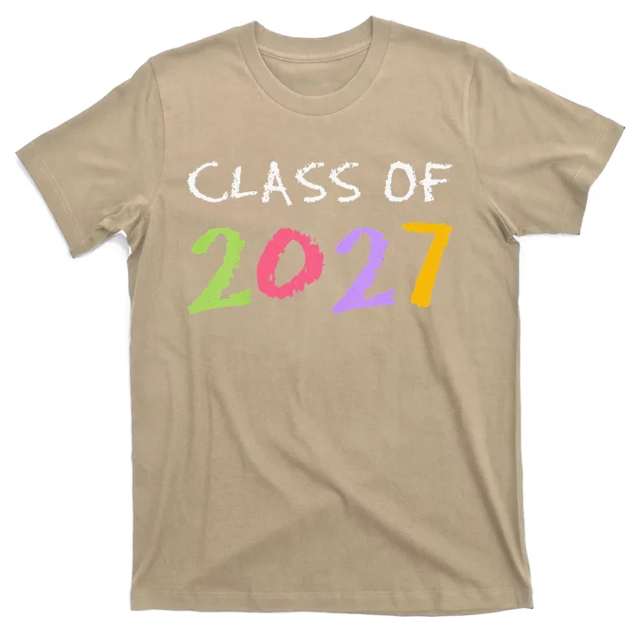 Funny Class Of 2027 First Day Of School Funny Grow With Me Gift T-Shirt