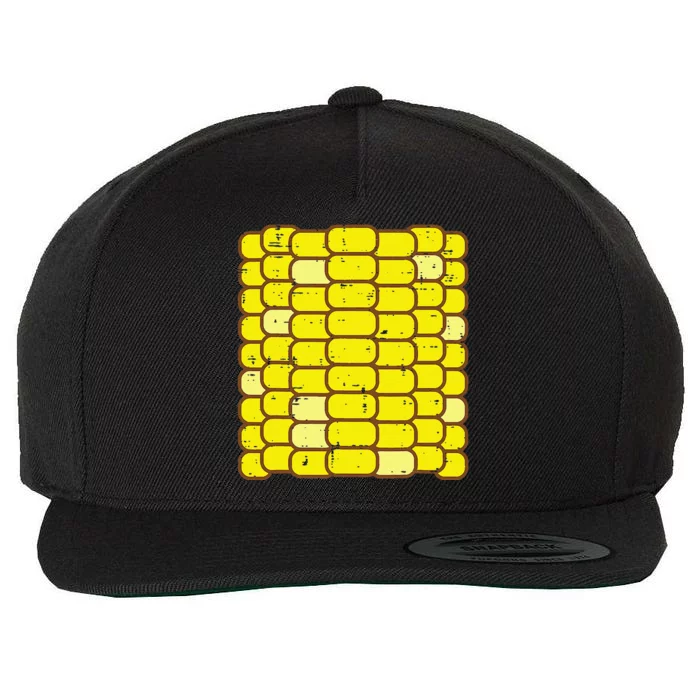 Funny Corn On The Cob Costume Farmer Wool Snapback Cap