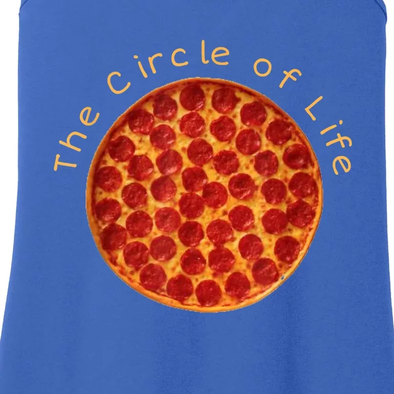 Funny Circle Of Life Gift Funny Pizza Lover Gift Pepperoni Lovers Gift Ladies Essential Tank