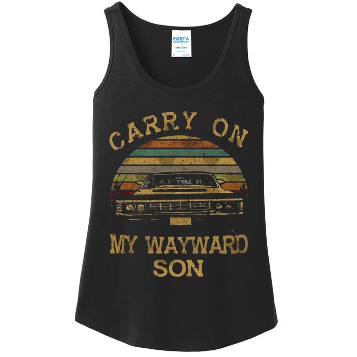 Funny Carry On My Wayward Son Vintage Supernatural Ladies Essential Tank