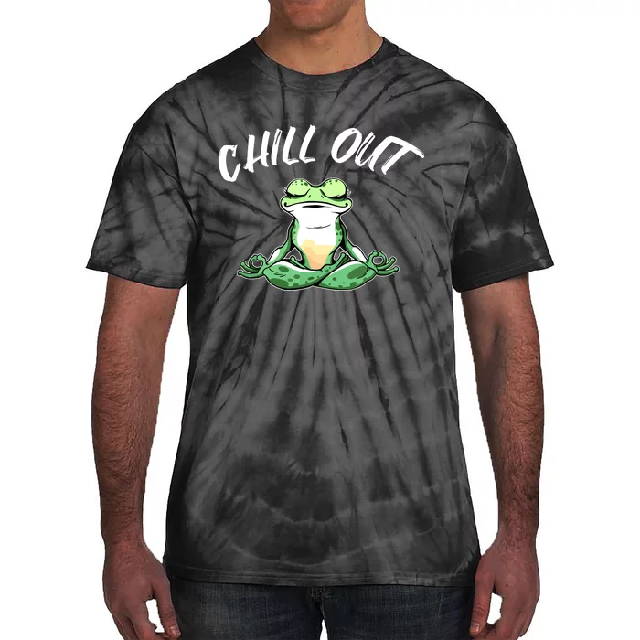 Frog Chill Out Funny Meditation Yoga Tie-Dye T-Shirt