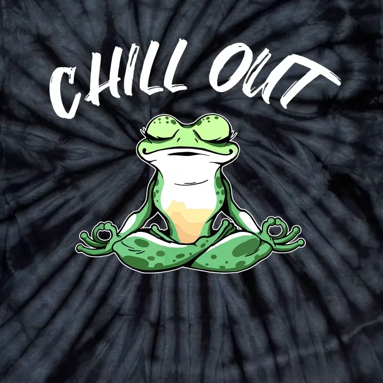 Frog Chill Out Funny Meditation Yoga Tie-Dye T-Shirt