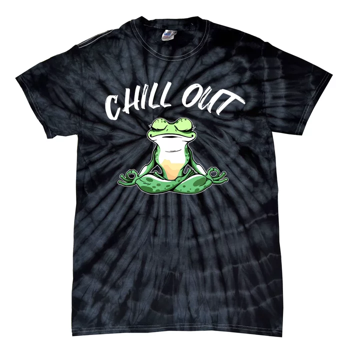 Frog Chill Out Funny Meditation Yoga Tie-Dye T-Shirt