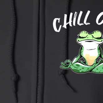 Frog Chill Out Funny Meditation Yoga Full Zip Hoodie