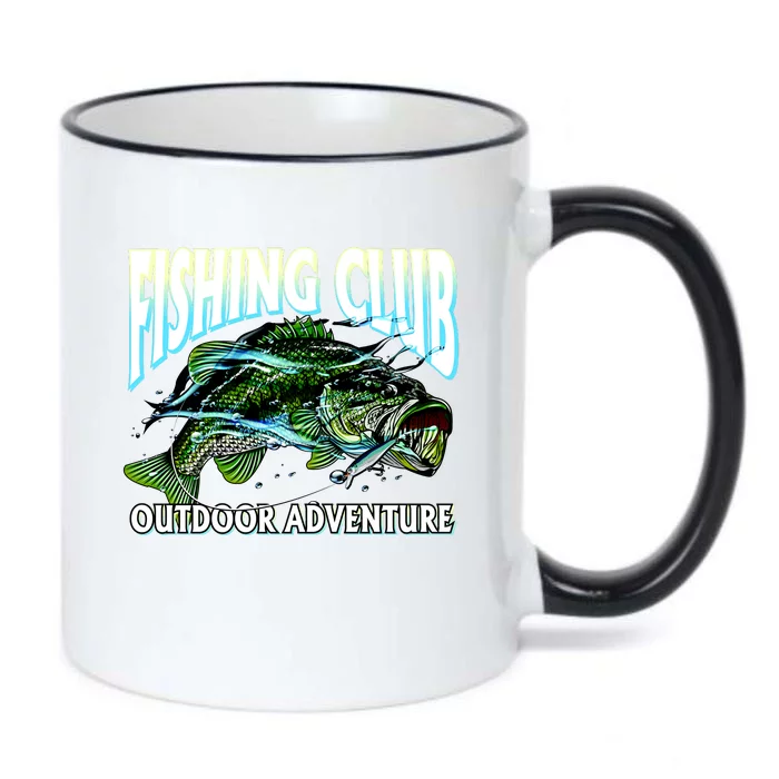 Fishing Club Outdoor Adventure Black Color Changing Mug