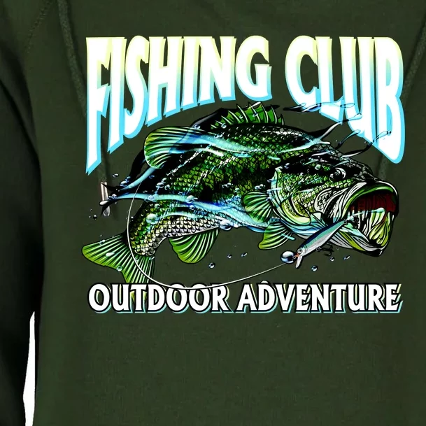 Fishing Club Outdoor Adventure Womens Funnel Neck Pullover Hood