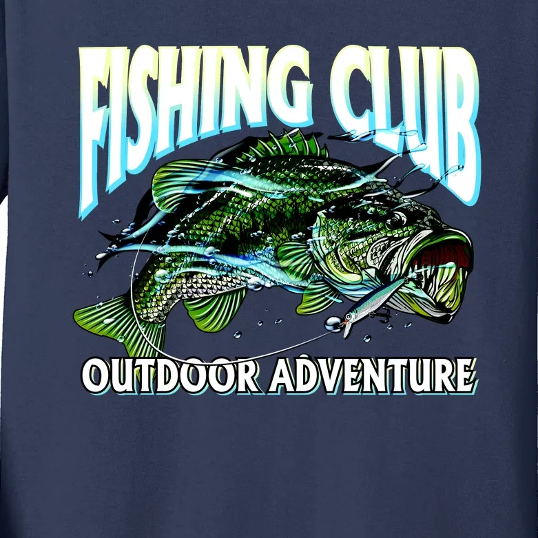 Fishing Club Outdoor Adventure Kids Long Sleeve Shirt