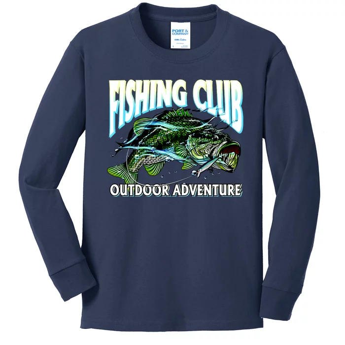 Fishing Club Outdoor Adventure Kids Long Sleeve Shirt