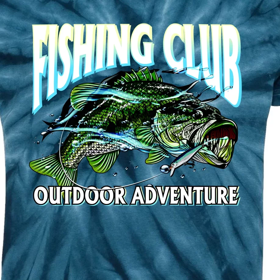 Fishing Club Outdoor Adventure Kids Tie-Dye T-Shirt