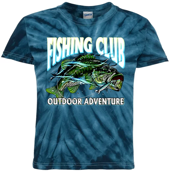 Fishing Club Outdoor Adventure Kids Tie-Dye T-Shirt