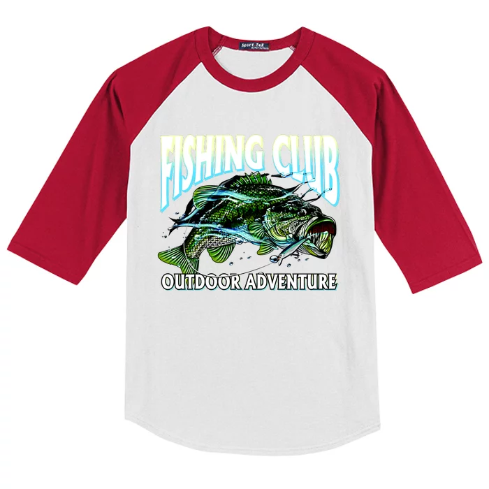 Fishing Club Outdoor Adventure Kids Colorblock Raglan Jersey