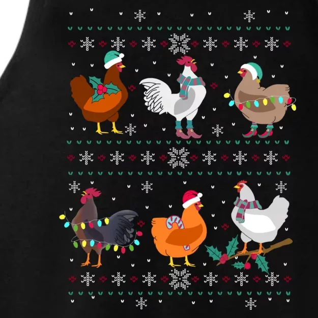 Funny Chicken Owner Birb Memes Farmer Ugly Christmas Chicken Ladies Tri-Blend Wicking Tank