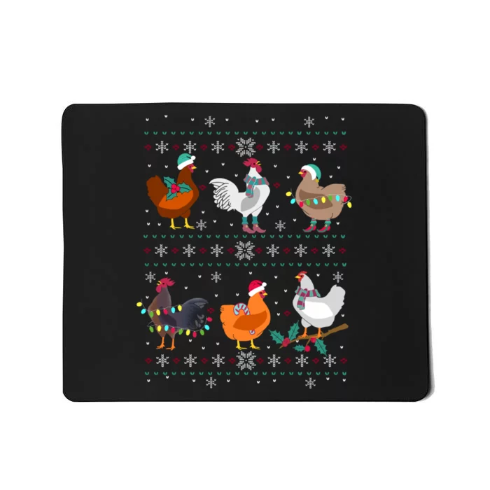 Funny Chicken Owner Birb Memes Farmer Ugly Christmas Chicken Mousepad